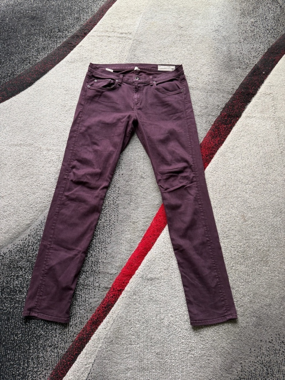 rag & bone The Dre Aged Wine Skinny Jeans